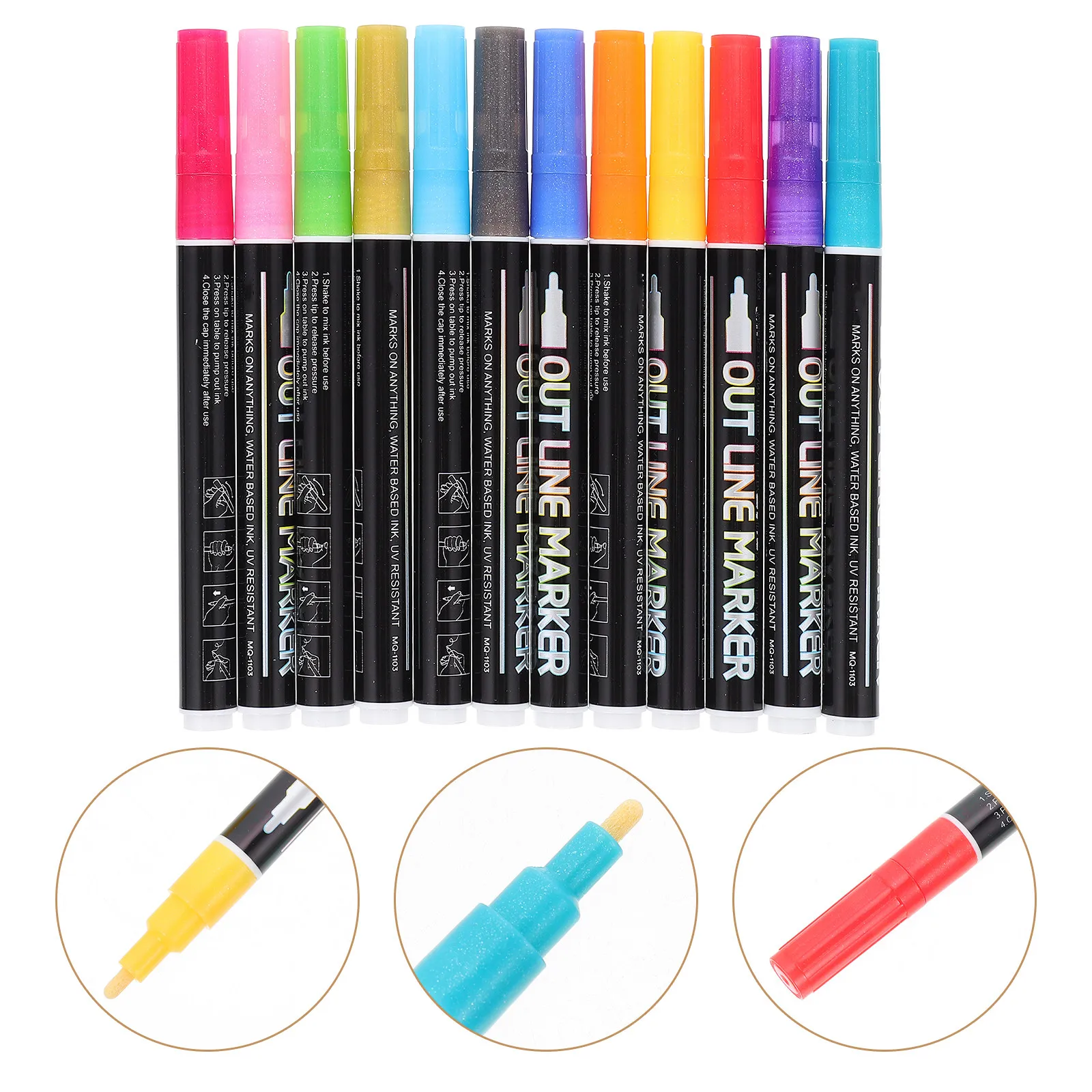 

Набор из 12 портативных художественных маркеров: многофункциональные, прочные, удобные в использовании, из качественных материалов, не просачиваются, подходят для выделения текста в Библии