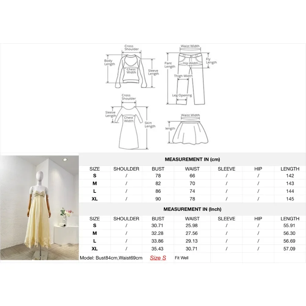 Vestido midi bege sem mangas bordado recortado sem costas 2025 Ramie