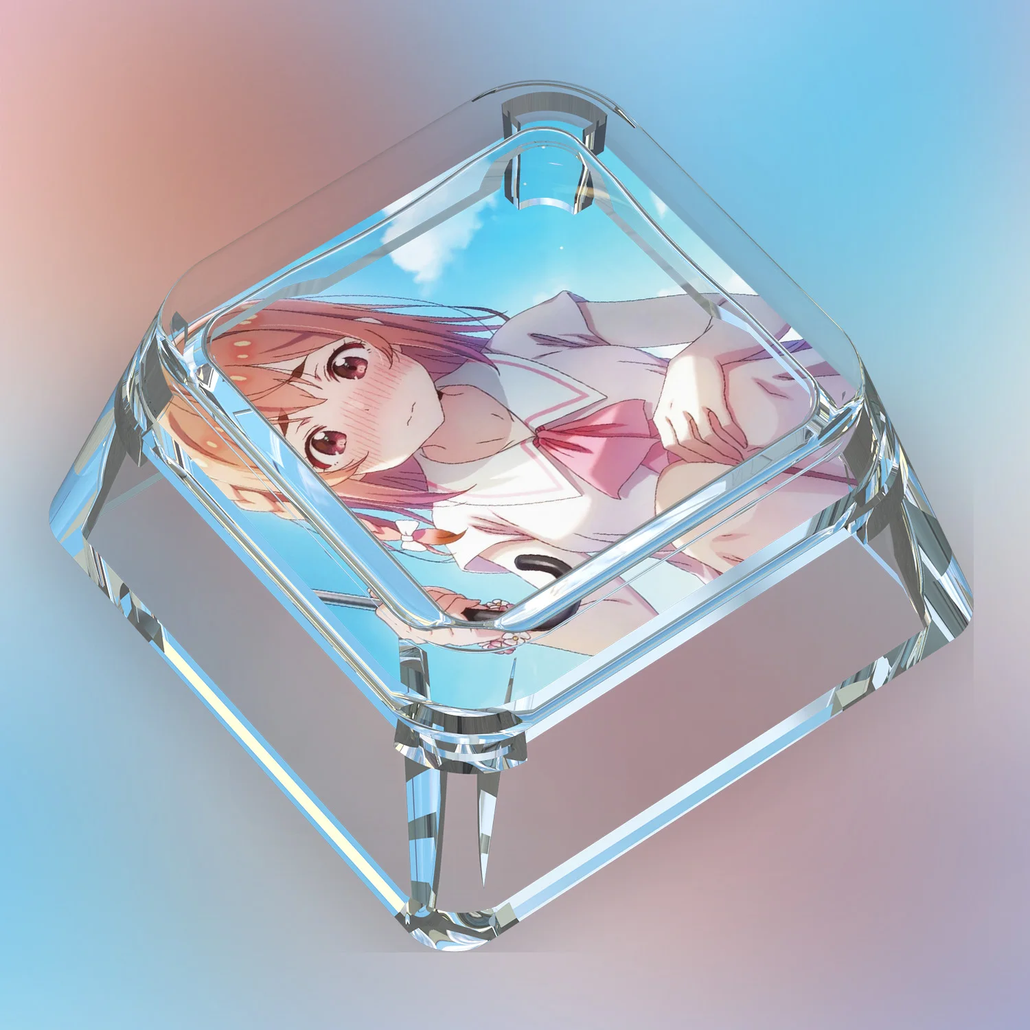 22 نموذج لتقوم بها بنفسك قصة آلهة ساكوراساوا سومي لطيف لوحة المفاتيح الميكانيكية Keycap شفافة نقل الضوء أغطية المفاتيح الميكانيكية