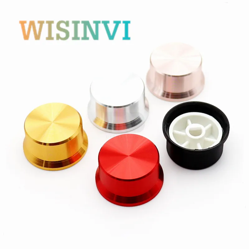 2PCS Aluminum Half Shaft Knob Diameter 30mm Height 15mm Potentiometer Encoder Knob D-Shaped Inner Hole 6mm