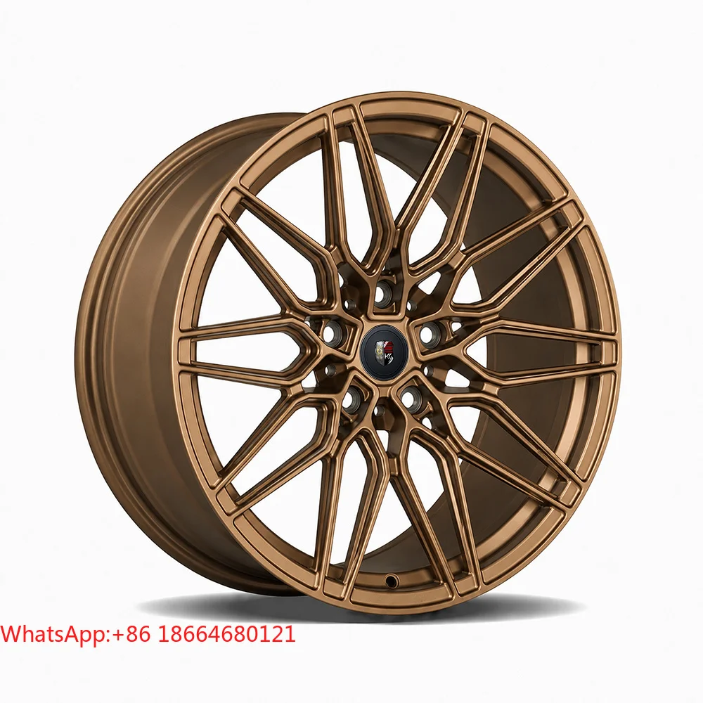 Full Matte Bronze Mesh Multi Spoke 6061-T6 Forged Wheel Rims Custom Fit Sedan SUV WheelsB8,B9,C7,C8,Q5 FYF20,F30,F35,G20,G30