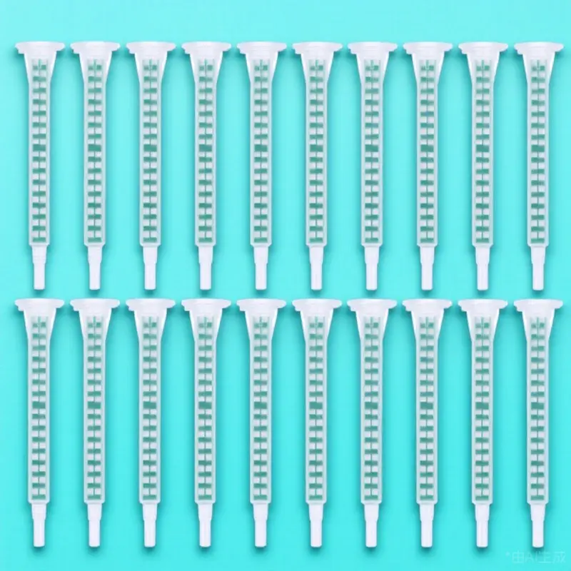 30pcs Ab Glue Mixing Tube Epoxy Resin Filling Applicator Durable Pp Material Laminar Flow Spiral Design For Efficient Adhesive