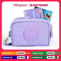 Women Three Layer Wallets Nylon Coin Purse New Korean Large Capacity Portable Oxford Cloth Coin Wallet Waterproof Portable