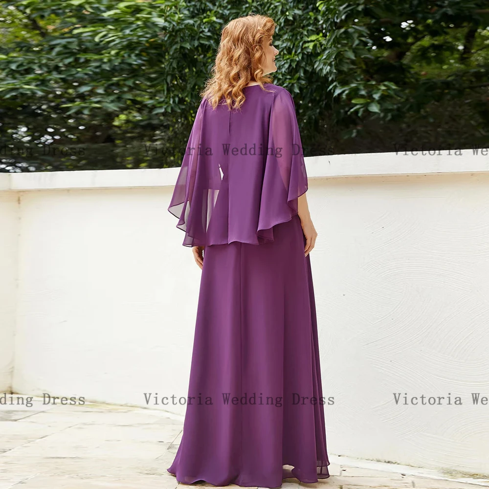 Customized Elegant Purple Mother of the Bride Dresses 2025 V Neck Sleeveless Wedding Party Gowns Beadings Floor Length A-Line