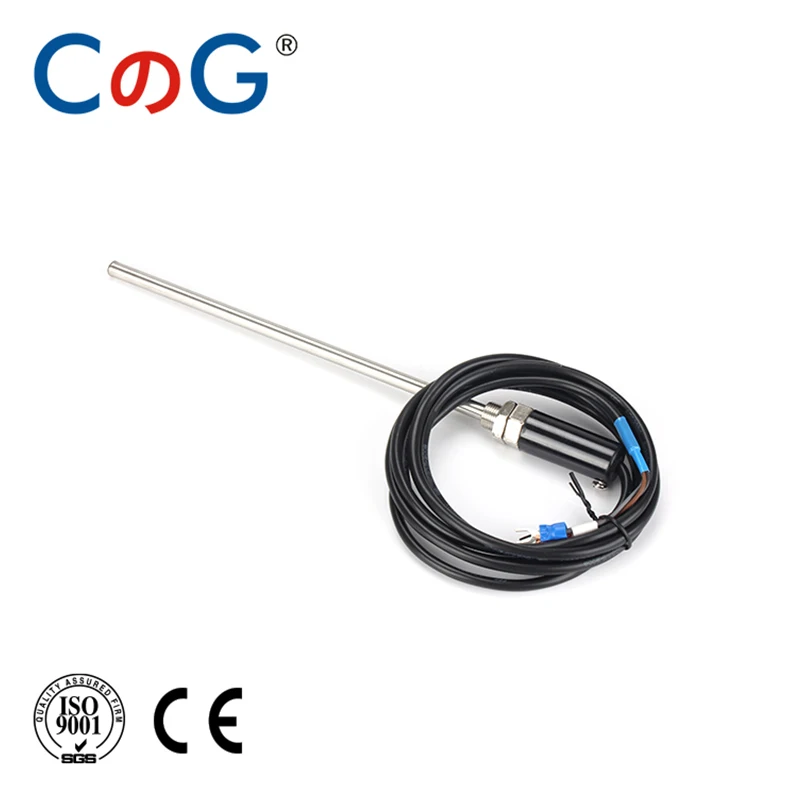 CG WZPT-03 PT100 1m 2m 3m 5m M12 Type Wire Cable 50mm 100mm 150mm 200 Probe Thermocouple Temperature Sensor for Temp Controller