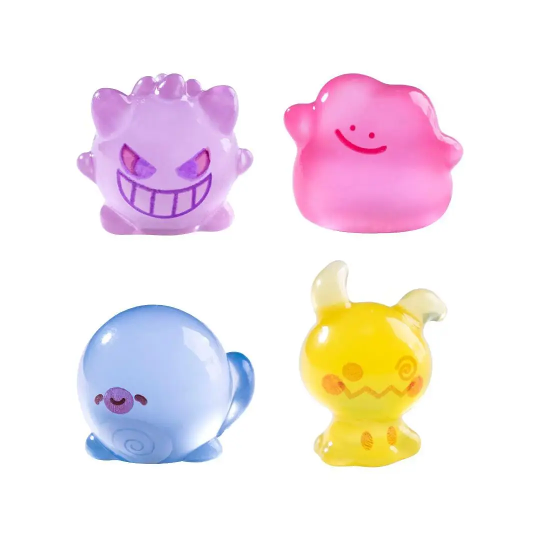 6 PZ/SET Pokemon Pikachu Anime Figure Carino Gengar Bulbasaur Giocattoli Luminosi Per I Bambini Kawaii Ornamento Collezione Fascino Regalo