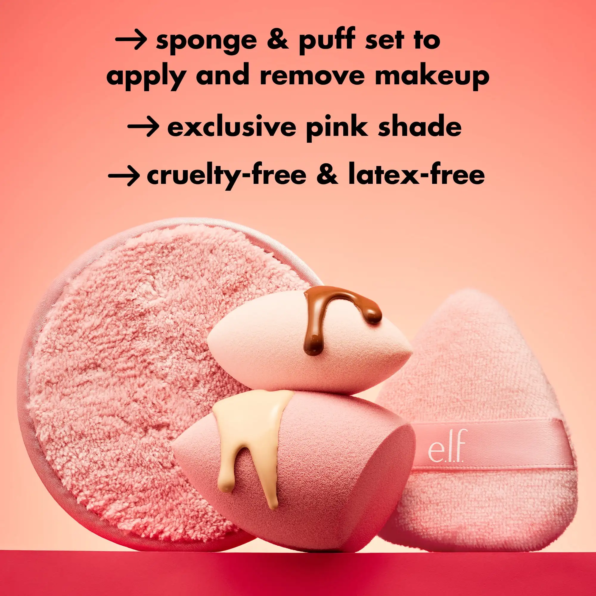 Sponge On, kit spugna per trucco Sponge Off, 4 pezzi