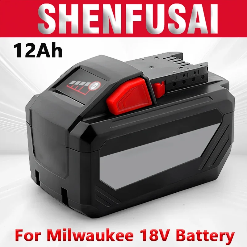 For Milwaukee M18 Battery 18V 8Ah/12Ah 21700 ,for M18 Electric Impact Wrench ,Milwaukee 18V power to
