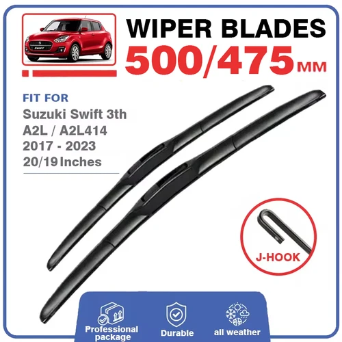 Imagen 2 del producto Juego de limpiaparabrisas delanteros y traseros para Suzuki Swift 3rd A2L 2017-2022 Hatchback parabrisas ventana 20 ""19"" 10 ""accesorios