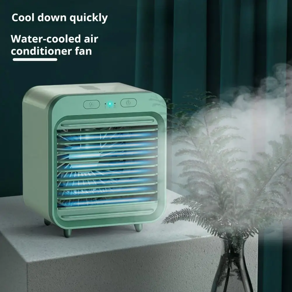 Portable Air Conditioner Fan Mini Air Cooler Portable Rechargeable Air Cooler with Water Tank Strong Airflow Electric Fan