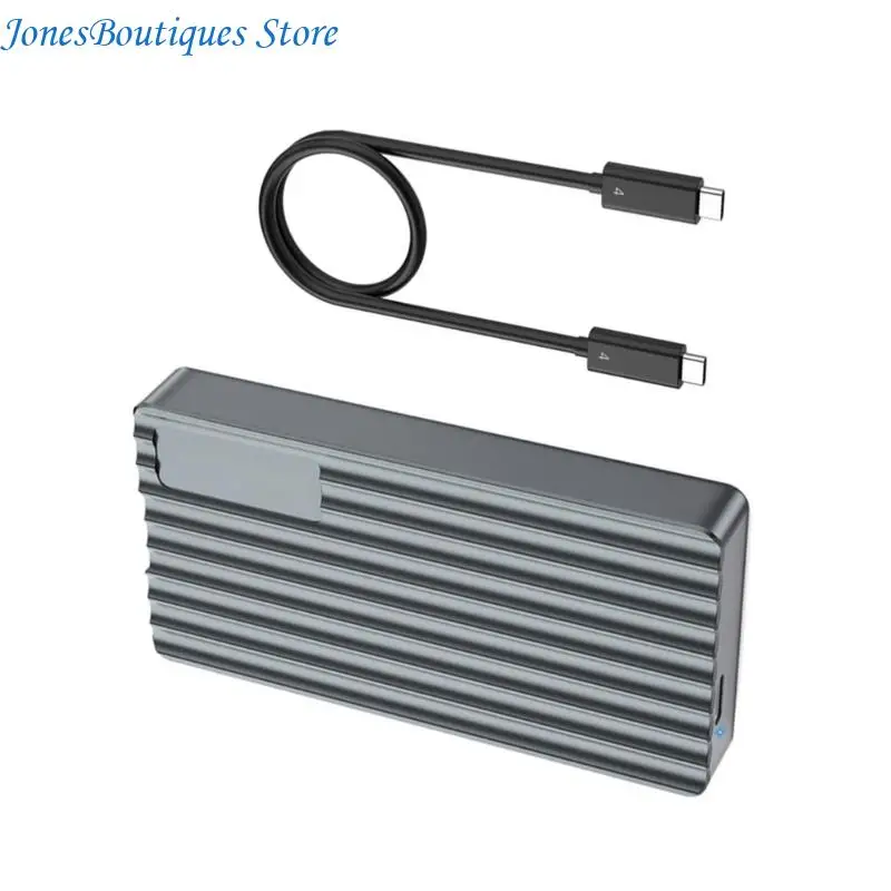 40Gbps USB4 M.2 NVMe Drive Enclosure Aluminum Portable Hard Drive Case with Heat Sink for PC Laptop W8KE