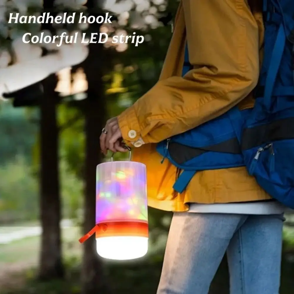 المحمولة الملونة التخييم ضوء مقاوم للماء RGB سلسلة ضوء مع هوك 10 متر طول LED التخييم مصباح خيمة ديكور