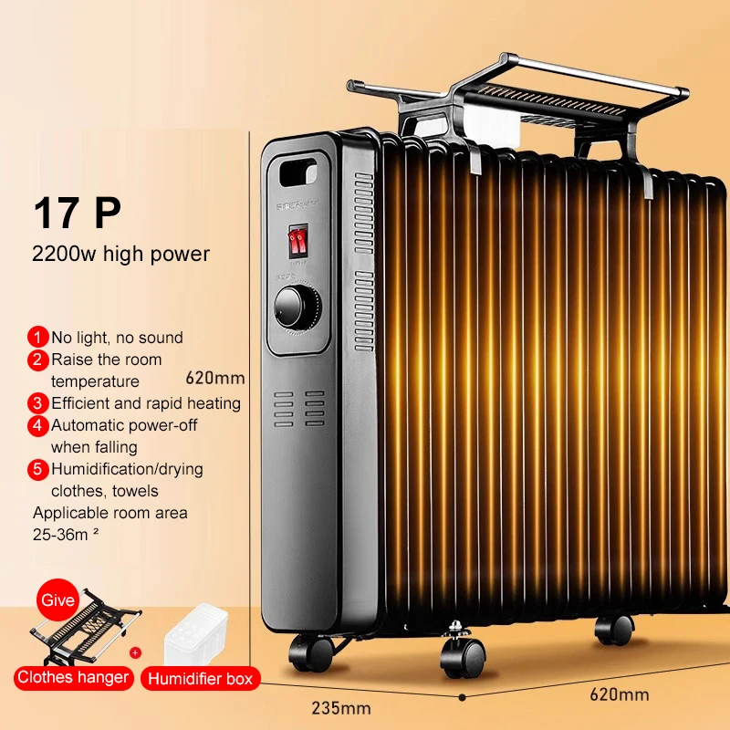 17P 2200w Electric Thermal Big Filled Radiator Room Oil Heater