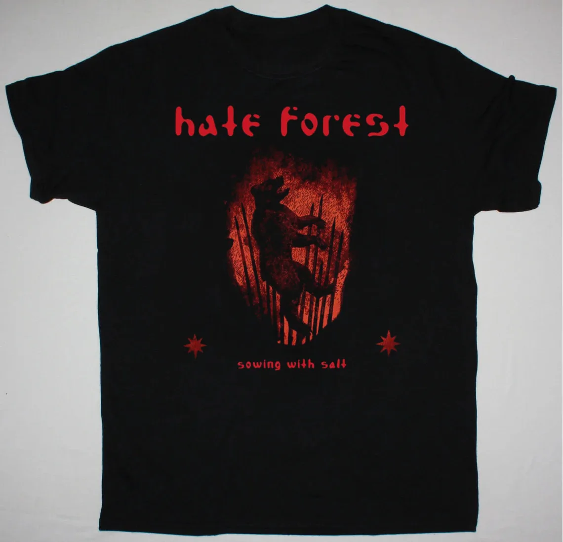 Hate Forest Band Black T Shirt Cotton Full Size S 5XL