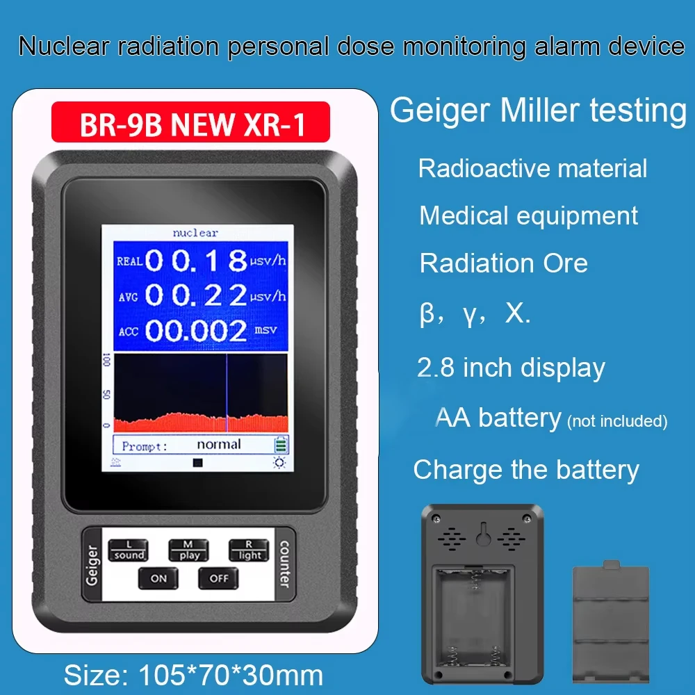 XR-1 Portable Geiger Counter Nuclear Radiation Detector Personal Dosimeter Marble Tester X-Ray Radiation Dosimeter