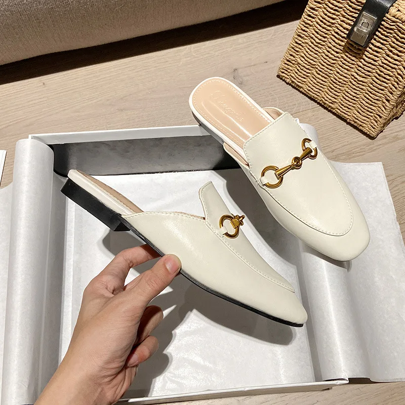 New Fashion Summer Women's Half Slippers Female Sandal Office Work Flats Outdoor Ladies Casual Slip On Walking Designer Shoes