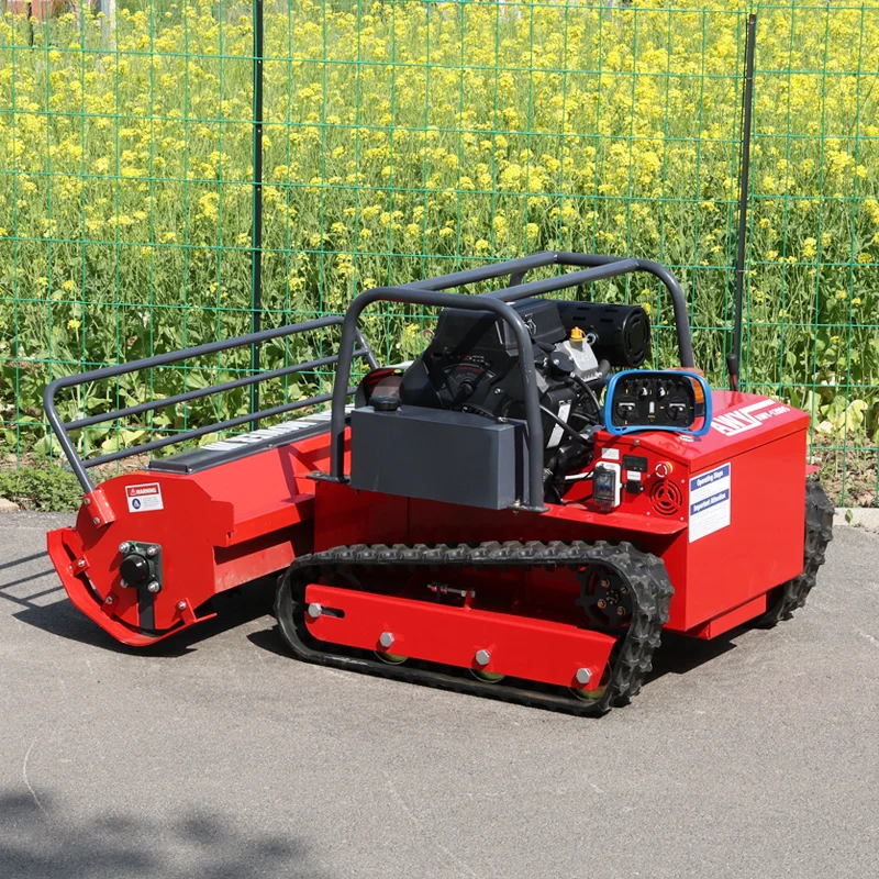 Customized Remote Control Flail Mower, damp resistant crawler for lemon orchard weeding & subtropical mountain fruit farm care