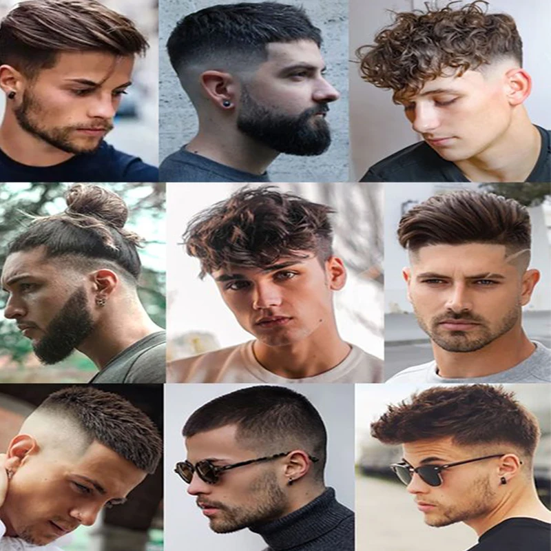 High Quality Fine Mono Lace Base Mens Wigs 100% Human Hair Capillary Prosthesis Man Toupee Poly Skin Hair System Fast Delivery