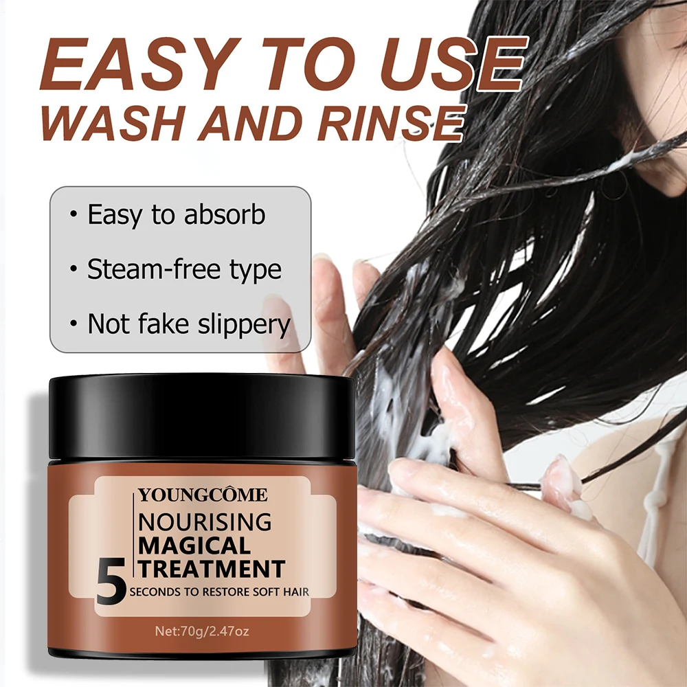5 Second Hair Mask Miraculous Professional Keratin Repair Damaged Curly Hair Dry Hair Bifurcate Let Hair Return Luster Toughness
