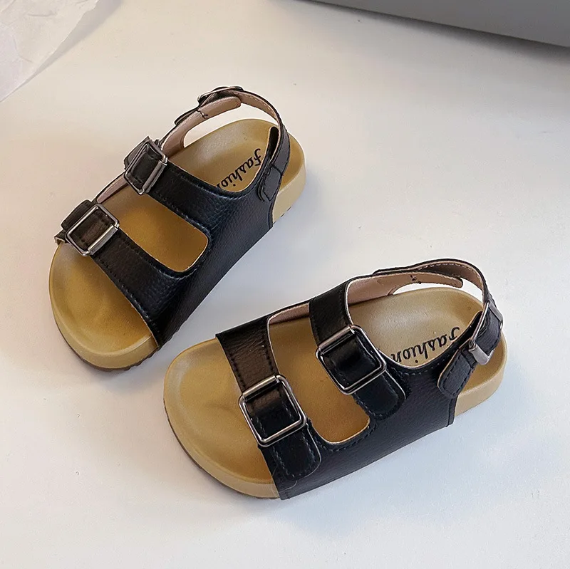 Children Casual Shoes Retro Style Soft Sole Girls Beach Shoes Versatile Non-slip 2026 Summer New Fashion Boys Sandals Trendy
