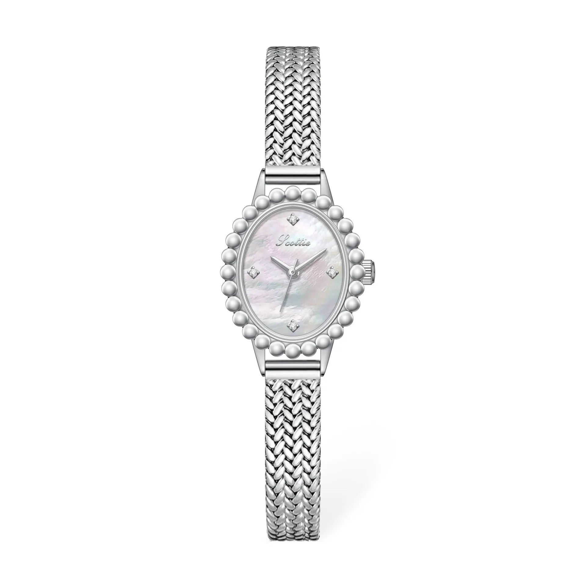 gentle-bead-ring-fritillary-stainless-steel-with-waterproof-quartz-watch