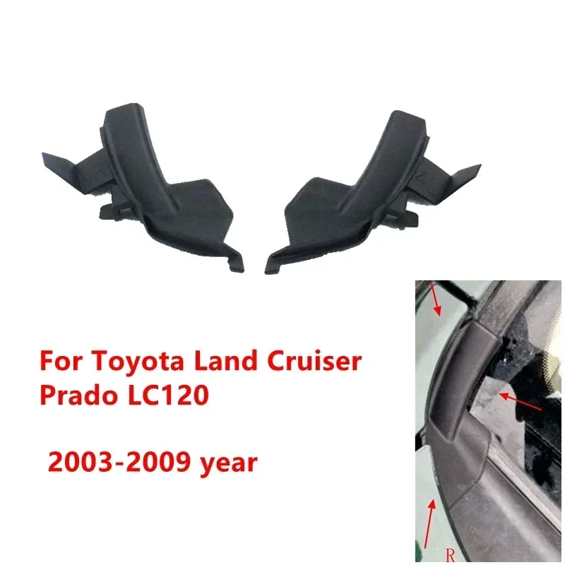 Car Front Windshield Wrap Corner Trim Wiper Side Cover Lid For Toyota Land Cruiser Prado LC120 LC150 2003-2020