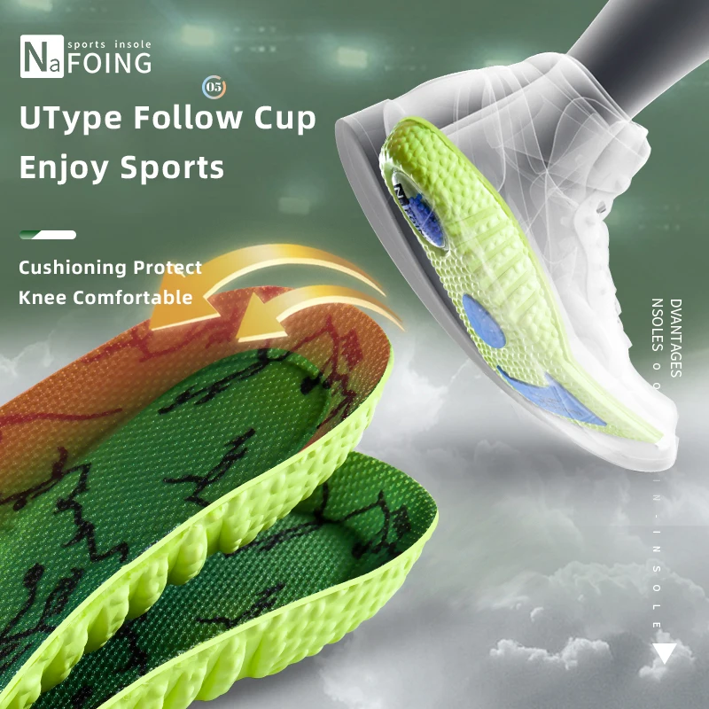 

Orthopedic Sports Elasticity Insoles For Shoes Sole Unisex Shock Absorption Breathable Running Insoles