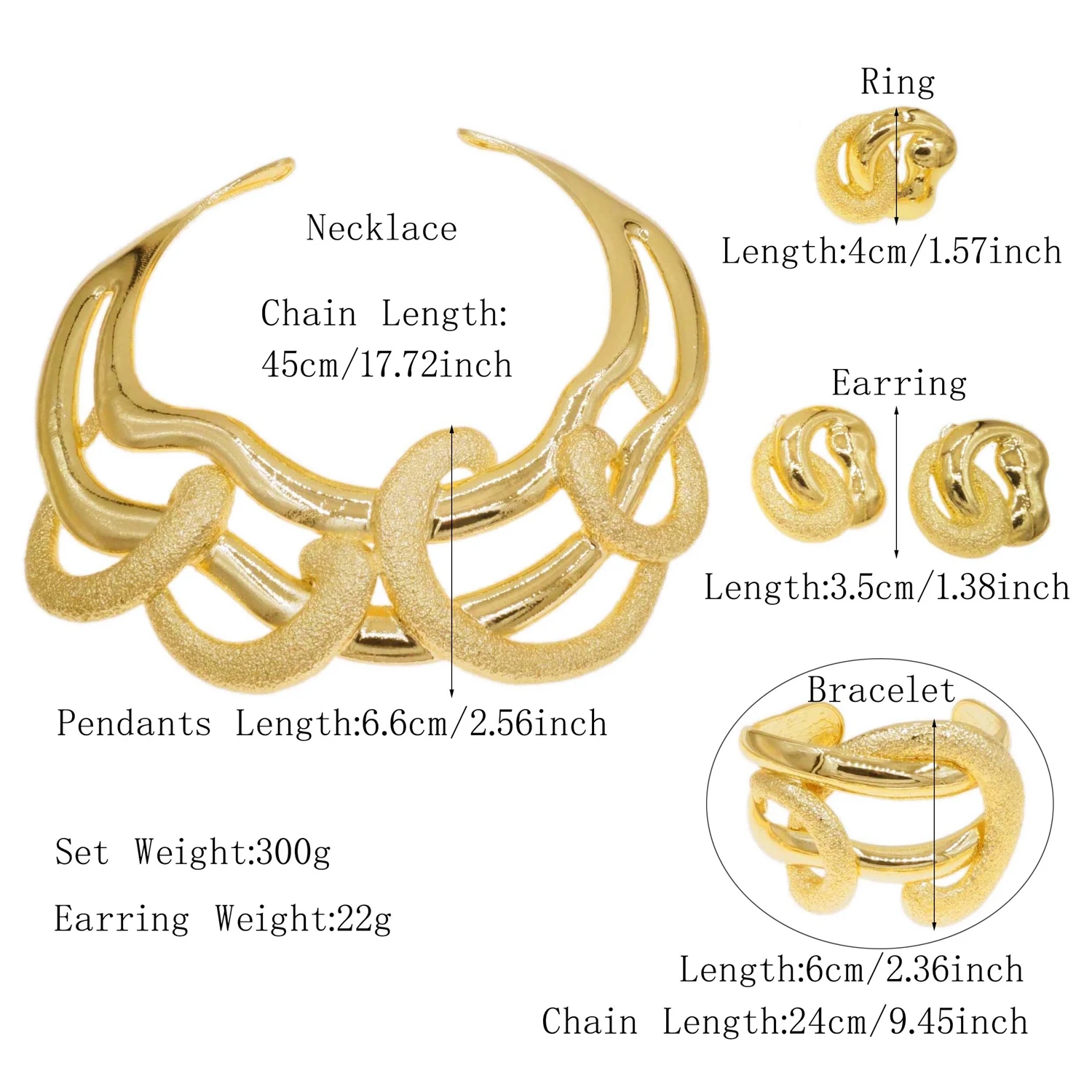 Dubai Gold Plated Jewelry Set Luxury Round Necklace Elegant Bracelet Earrings Wedding Jewelry Woman Gift