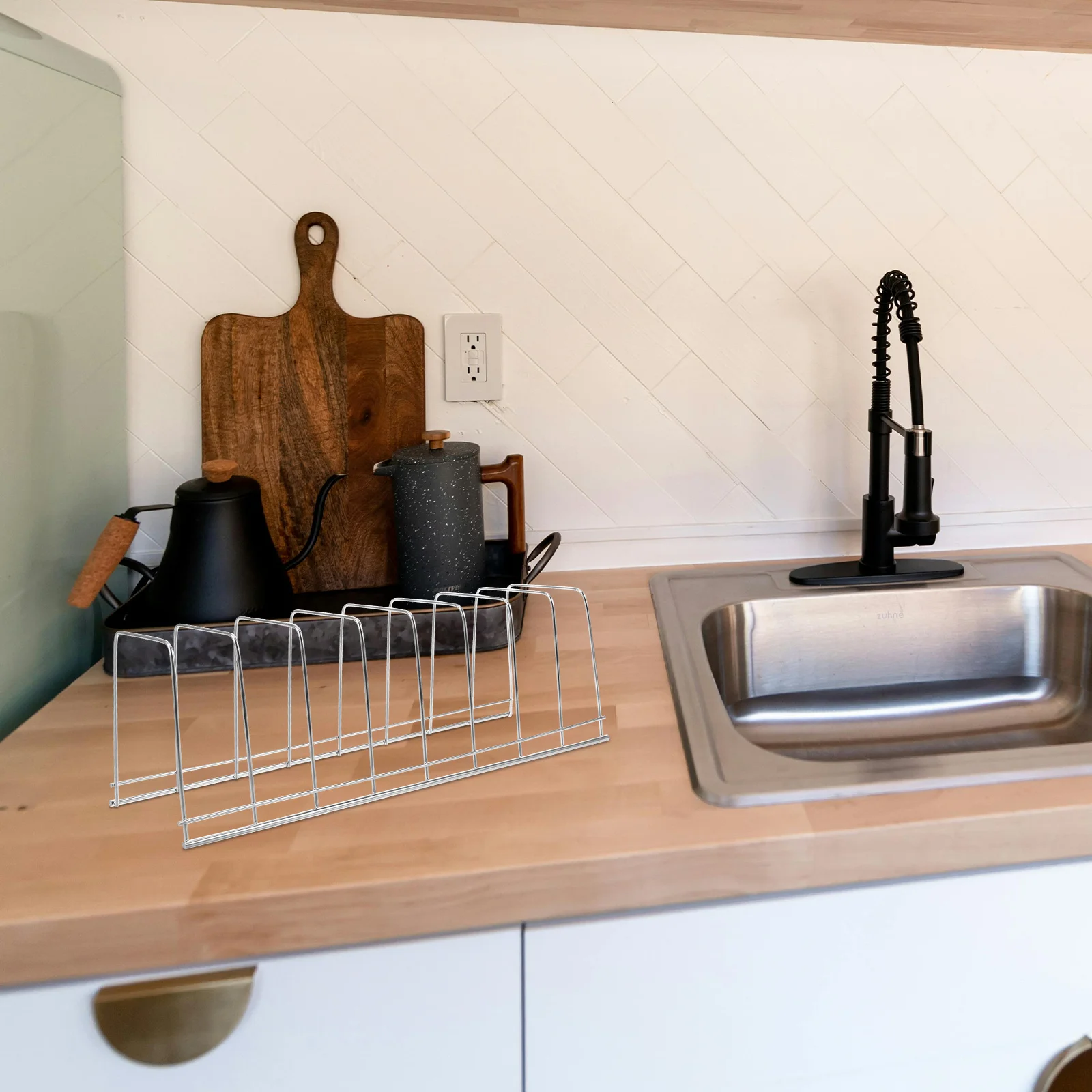 Stainless Steel Dish Drainer Rack Kitchen Countertop Storage Organizer Drying Tray Utensil Holder Bowl Plate Storage Stand