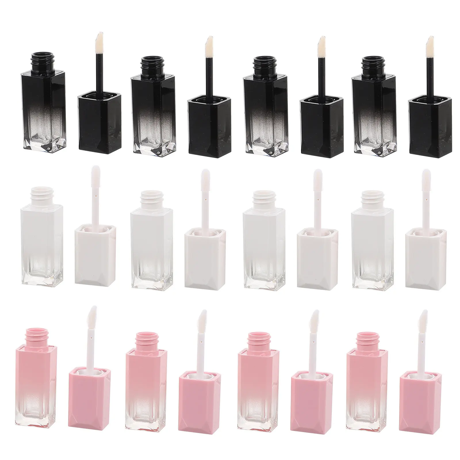 12Pcs Lip Gloss DIY Tubes Small Portable Empty Lip Glaze Tubes Refillable Lipstick Bottles Travel Storage