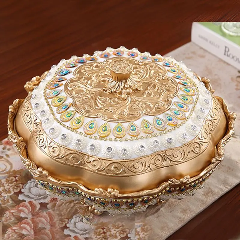 

diamonds for home use, luxury living room coffee table, ornament creative grid plate, candy dried fruit plate, decoration