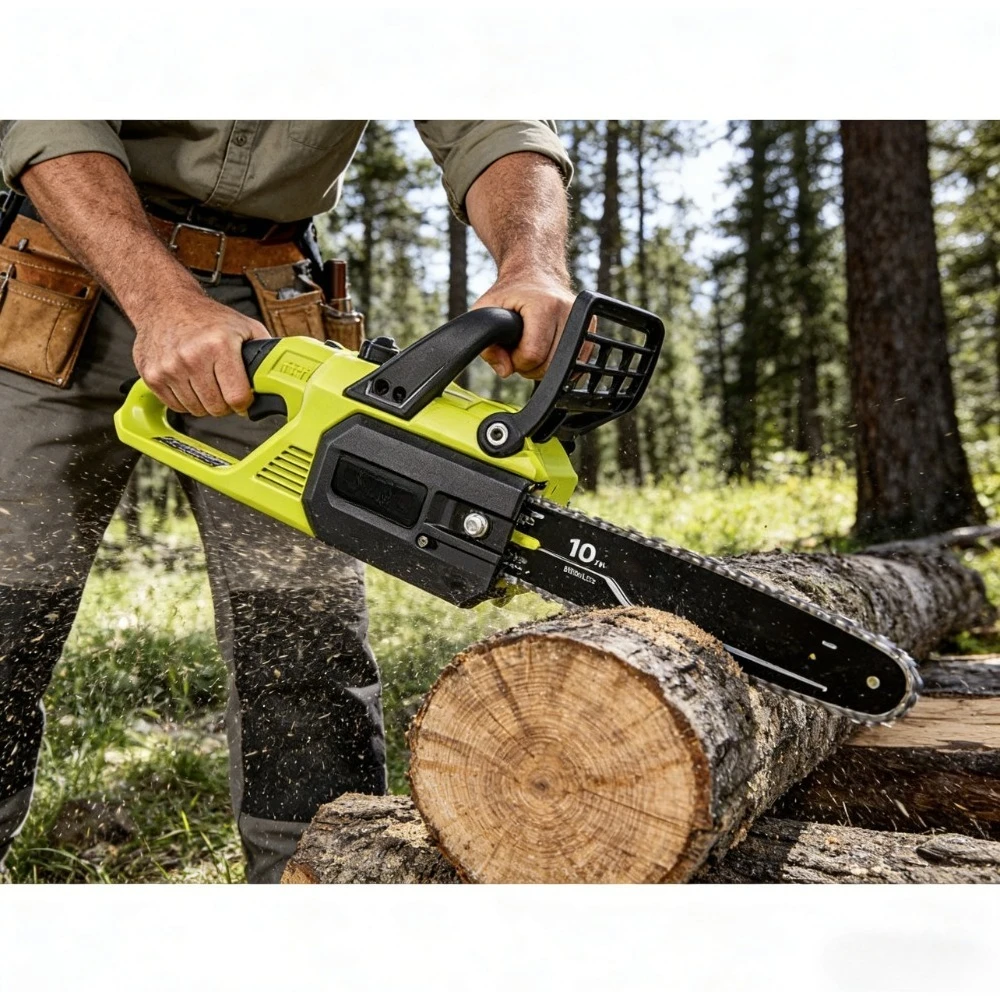 Brushless Cordless Chainsaw 10 Inch Tool Only 18V Battery Powered Chain Saw
