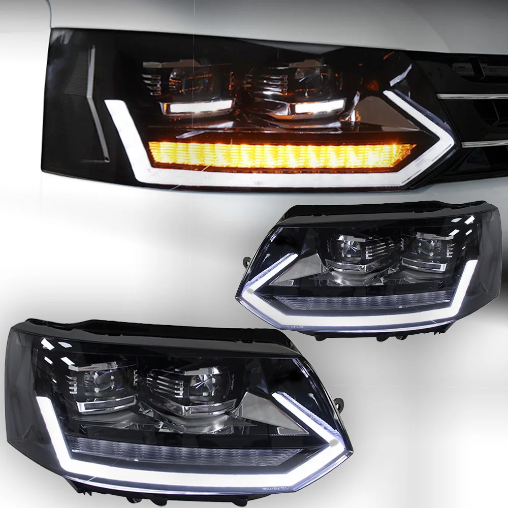Car Lights For VW Multivan Headlight Projector Lens 2010-2015 T5 T6 Signal Head Lamp LED Headlights Drl Automotive Accessories