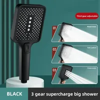3 Mode Adjustable Shower Head Rainfall Shower Large Flow Showerhead High Pressure Water Saving Shower Mixer Bathroom Accessories