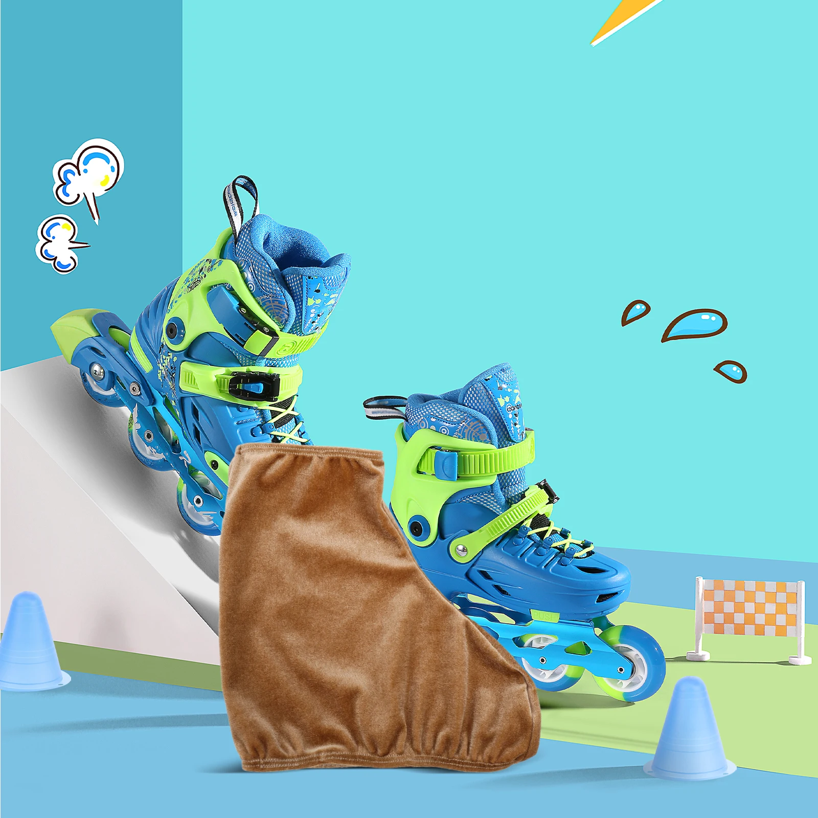 

1Pair Skate Covers Anti-Wear Elastic Boot Protector for Ice Skating Shoes Comfortable Fit Universal Size Cover Accessory