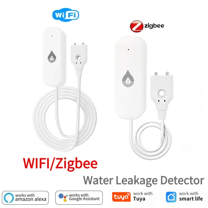 WiFi Water Leak Detector Sensor Zigbee Sensor Tuya Smart Devices Home Automation Water Level Monitoring Home Security