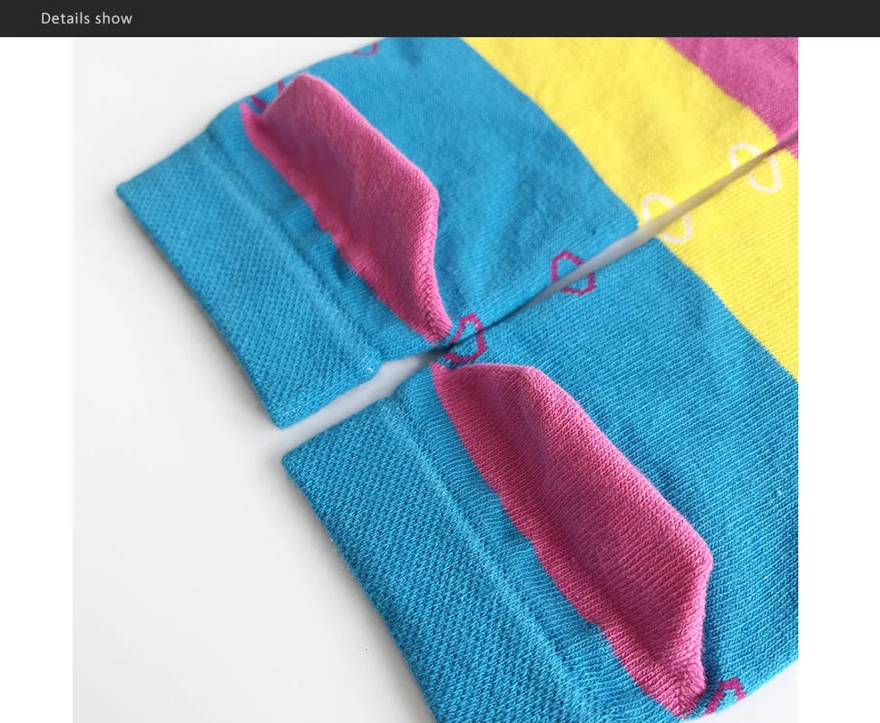 Fünf-Finger-Socken für Damen und Mädchen, Baumwolle, gestreift, Liebe, schweißabsorbierend, niedlich, lässig, antibakteriell, atmungsaktiv, Zehen-Söckchen für Studenten – Detail 8