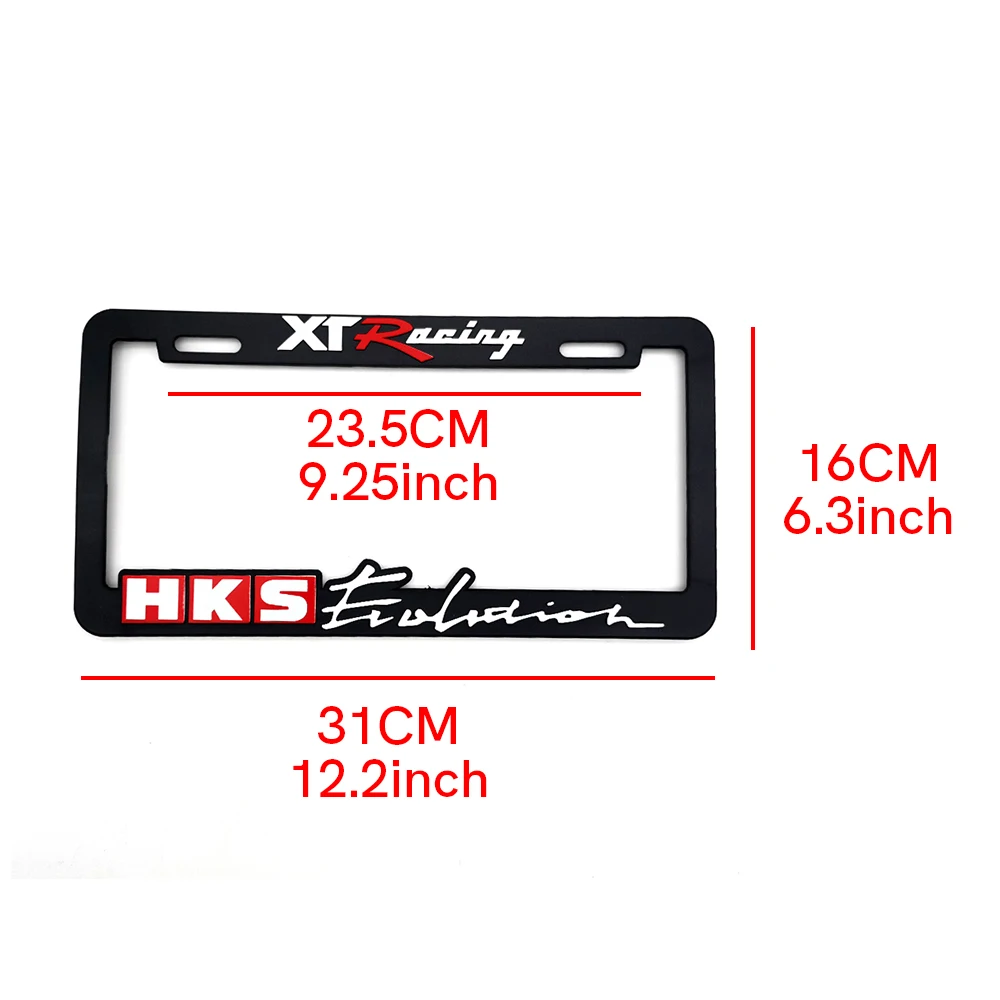 2PCS JDM Style USA Standard ABS Bride Car License Plate Frame For HKS SKUNK2 Decoration Auto Number Plate Holder Cover