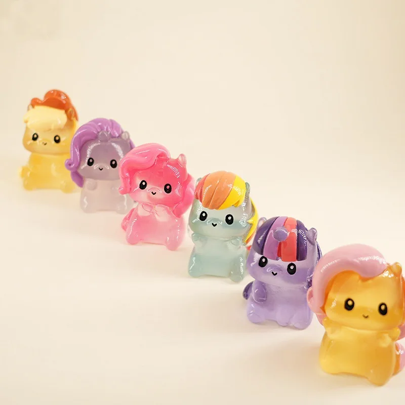 Creative Anime Pony Figure Resin Desk Ornament Hand Painted Collectible