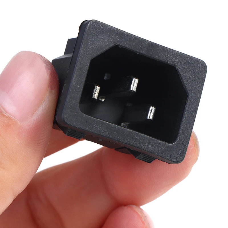 3‑Pin AC Inlet Socket With Rocker Switch 10A 250V Panel Mount Power Plug Connector Electronic Replacement Component