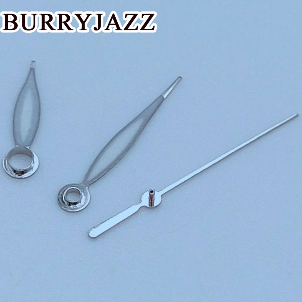 BURRYJAZZ NH35 NH36 NH38 7S26 7S36 4R35 4R36 Watch Hands Silver Hands Green Luminous