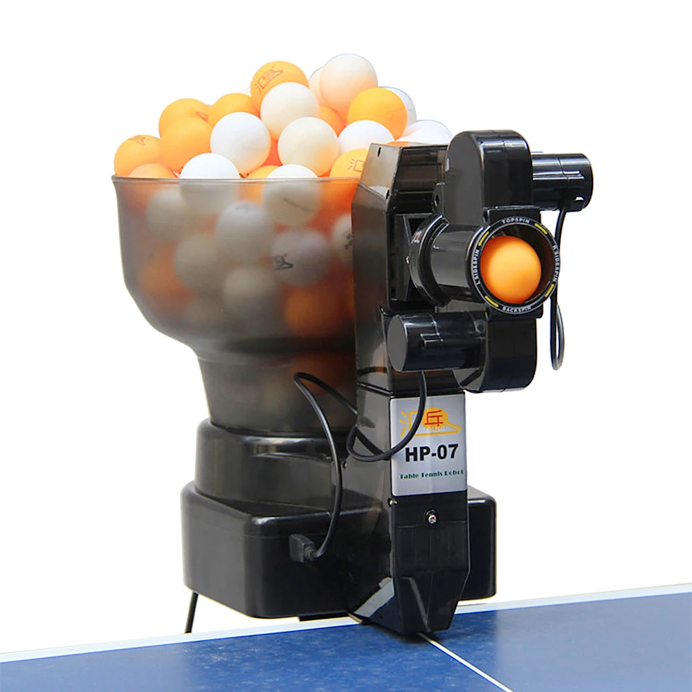 Table Tennis Robot Ping Pong Ball Machine Serves Regulation Ping Pong Ball Automatic Table Tennis Machine or Ping Pong Catch Net