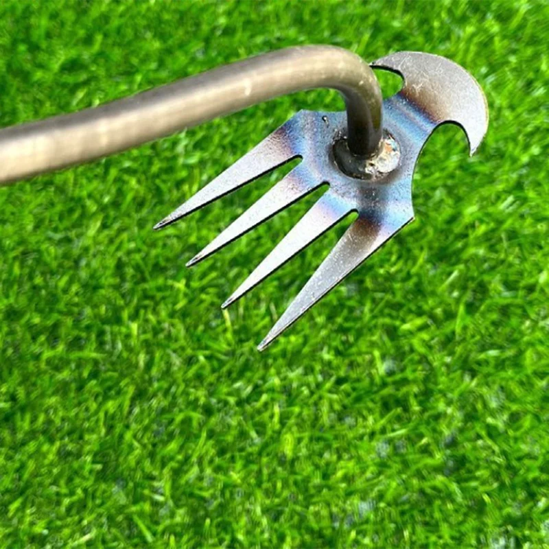 Imagem -06 - Garden Weeder Rake Tools Manual Weed Grass Rooting pá Metal Loosening Solo Digging Ferramenta Agrícola