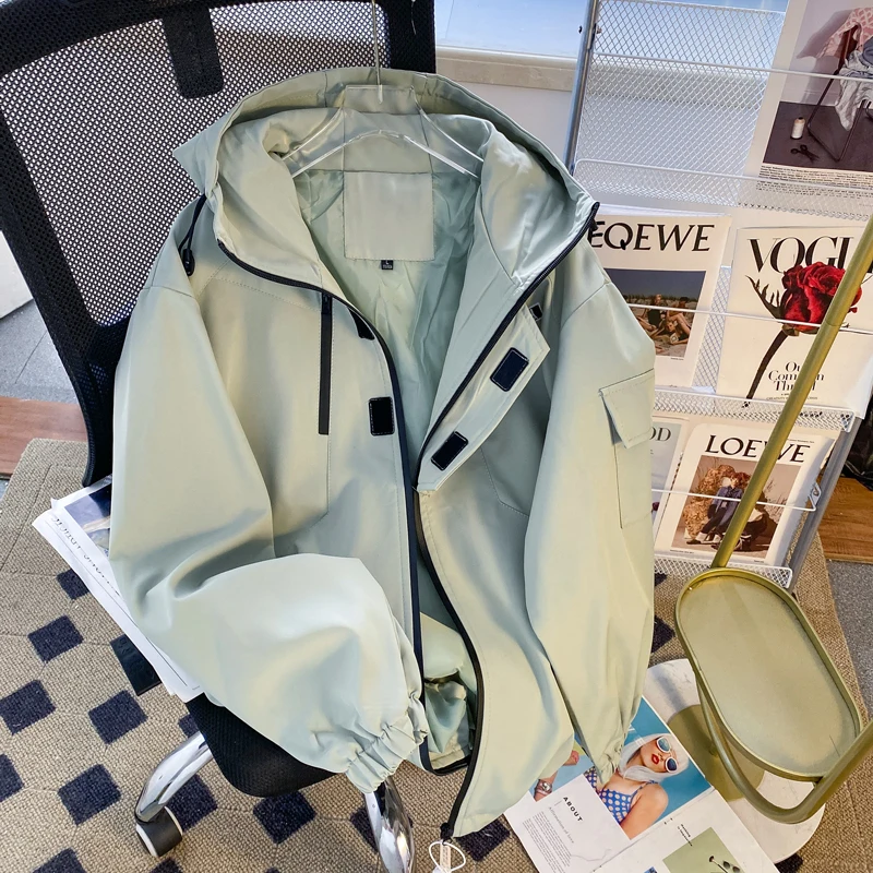

Jacket Man Classic Coats Mens Baggy Military Golf Futuristic Fashion Air Spring White Elegant Fitness Natural Lined Boy Decorate