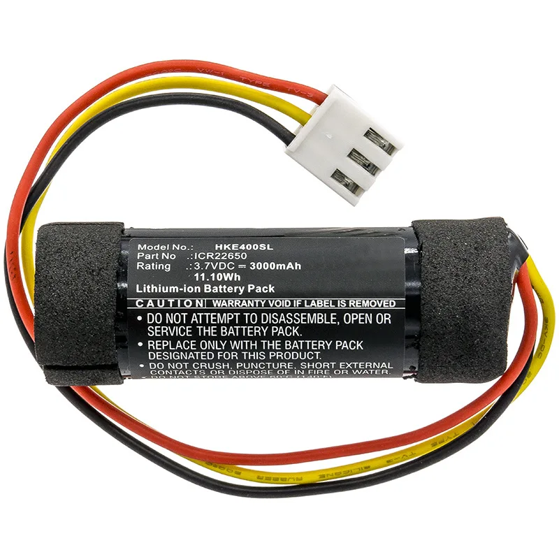 3000mAh for Harman/Kardon for  Onyx Studio 4 Audio Battery ICR22650 Stable Long Range Rechargeable Battery