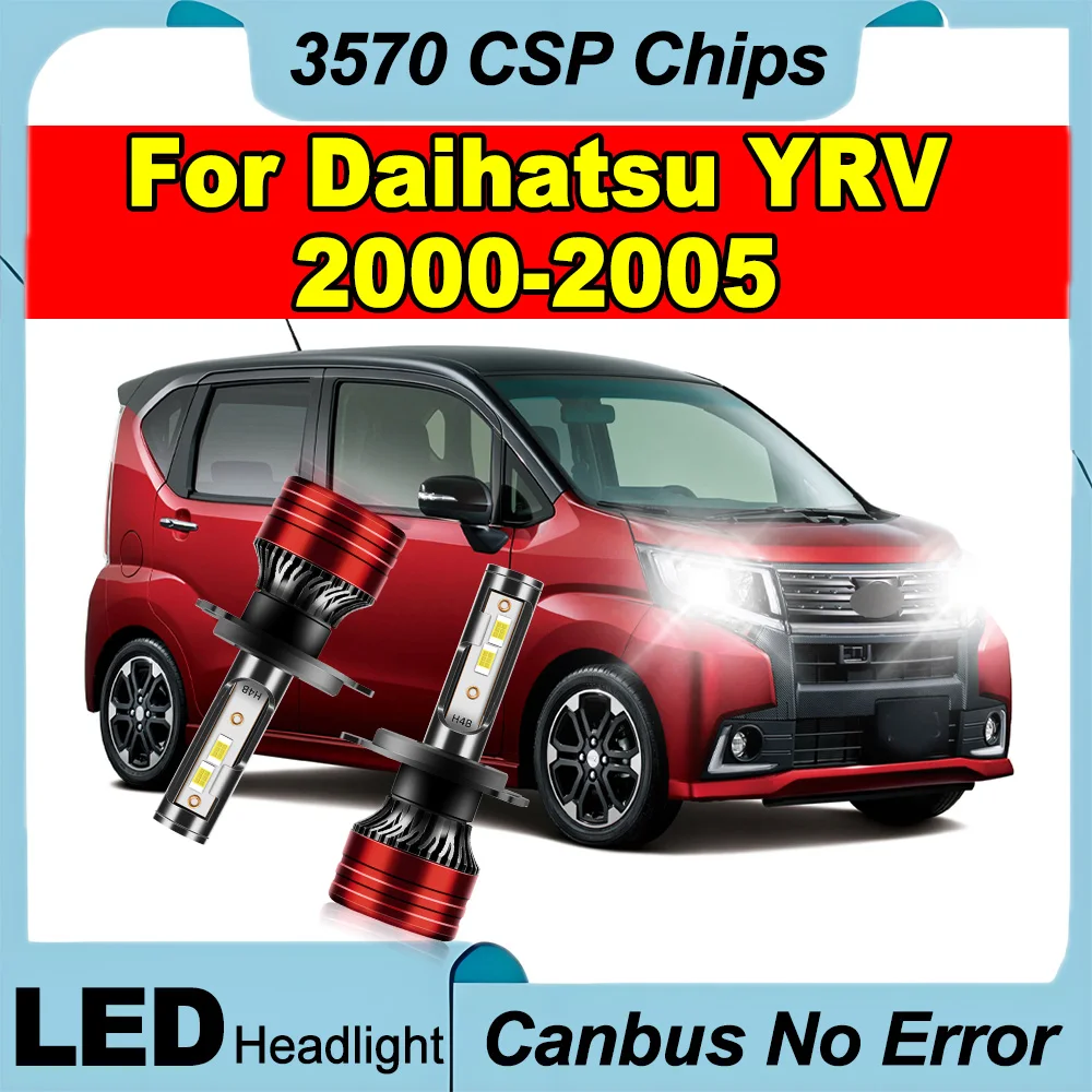 

CSP Chips H4 Headlight Auto Lights 120W Canbus No Error 12V High Lumens Lamps Led Brightest Upgraded For Daihatsu YRV 2000-2005