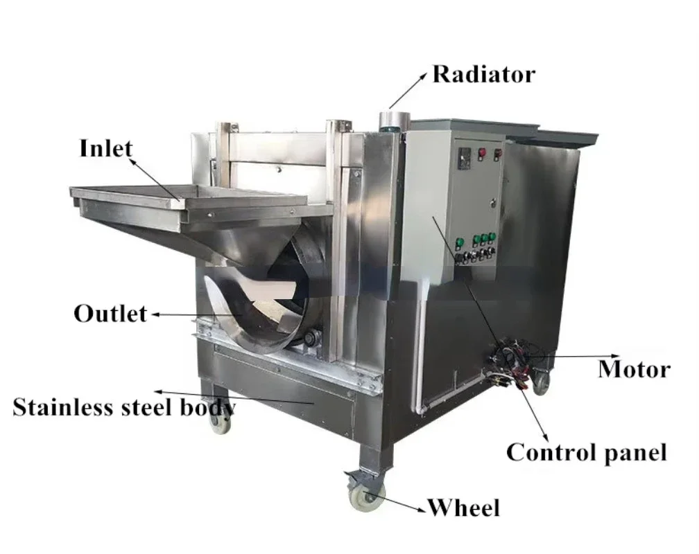 Nut Roster Machine Peanut Roasting Machine for Nut processing Factory other nuts processing machines