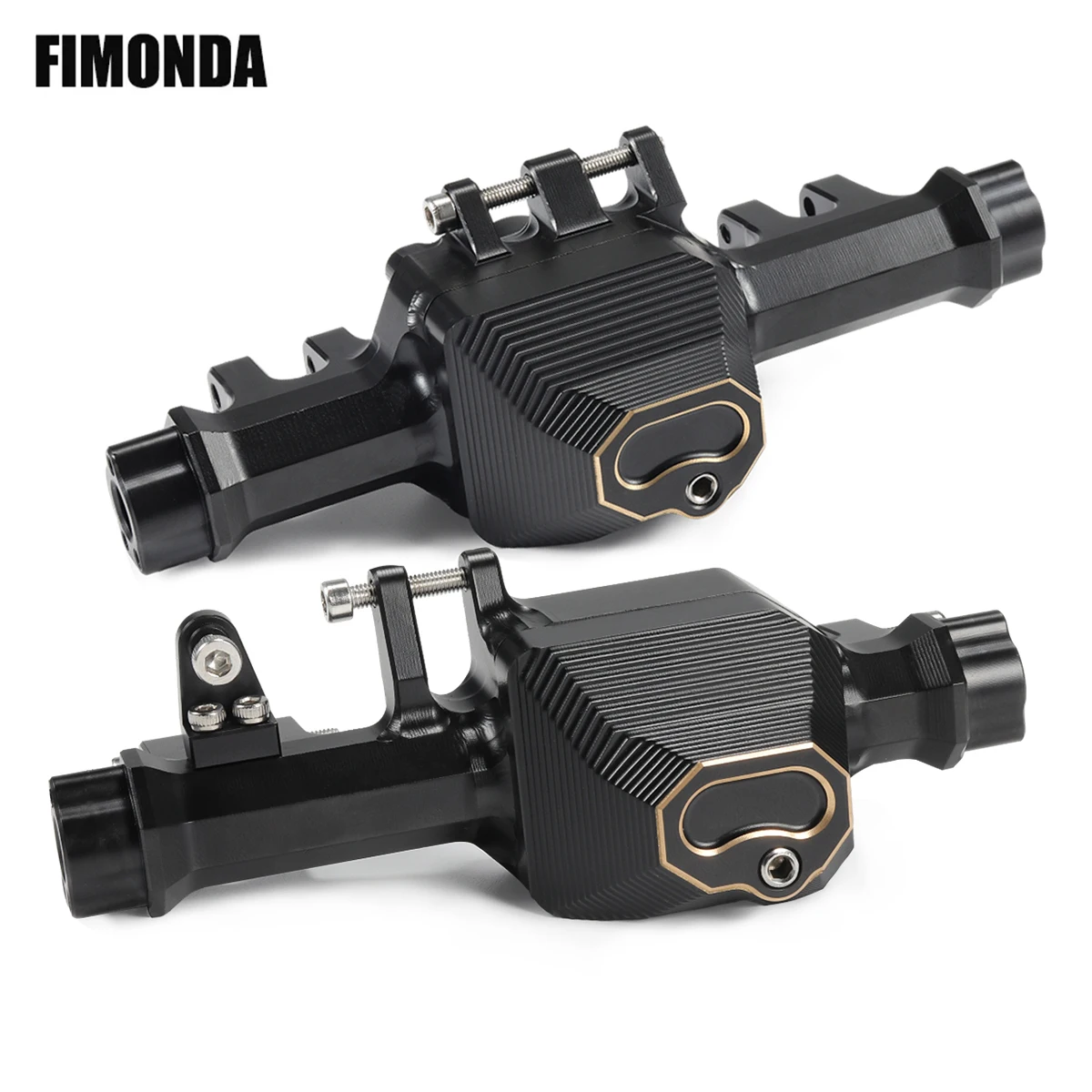 Black Brass Axle Housing Portal Drive Weights Steering Knuckle Caster Blocks for 1/10 RC Crawler TRX4 Defender TRX6 LCG Upgrade