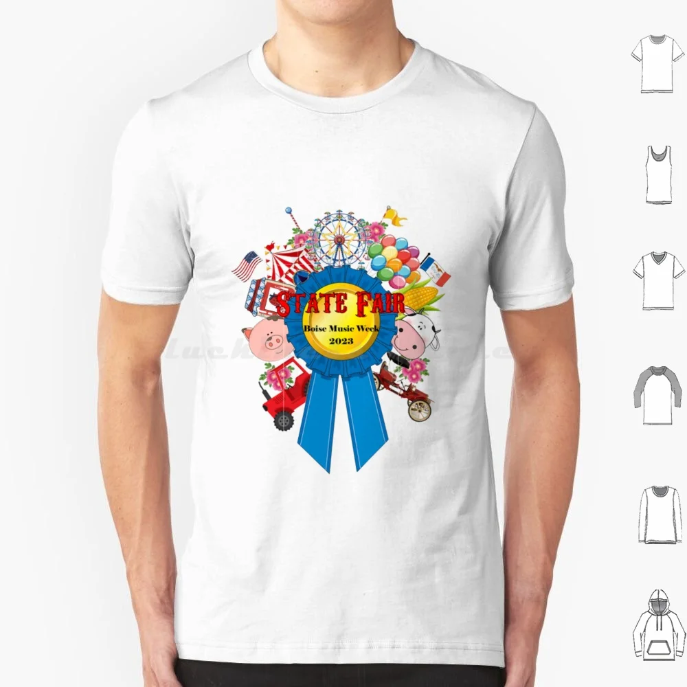 State Fair Collage T Shirt Men Women Kids 6xl State Fair Musical Carnival Pig Cow Balloons Jam