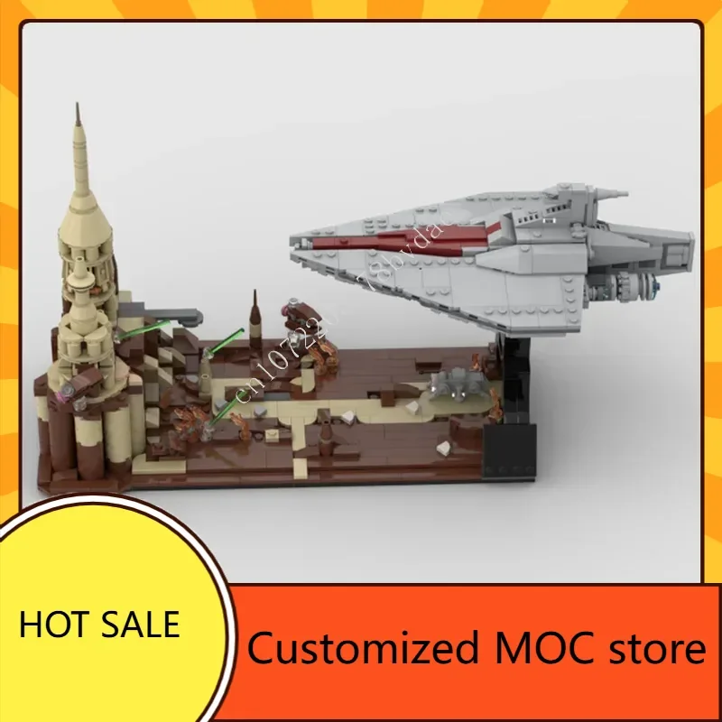 

1079 шт., подставка для акклигатора, космическая война, военная MOC, битва, сделай сам, архитектура, игрушка на день рождения, подарок для любителей головоломок для детей в возрасте